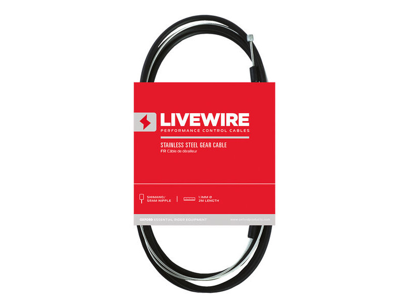 Oxford LiveWire Stainless Steel Gear Cable click to zoom image