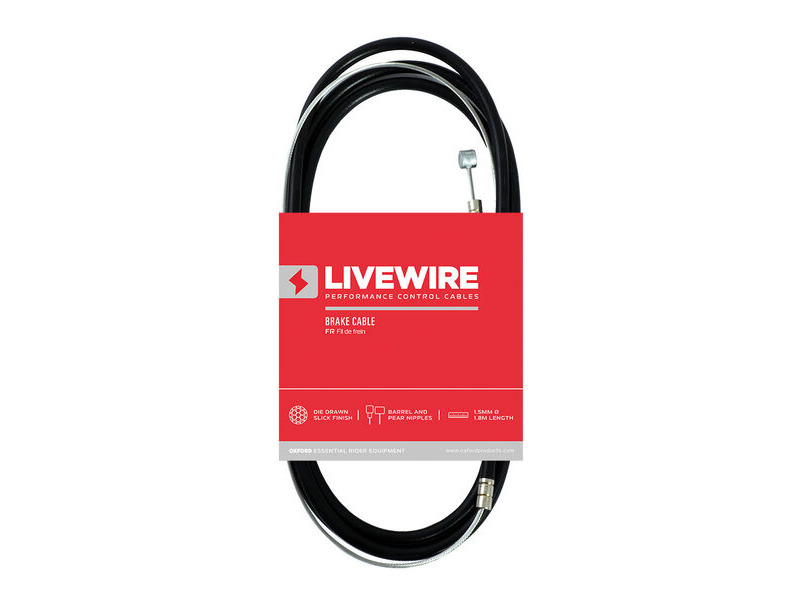 Oxford LiveWire Stainless Steel Brake Cable click to zoom image