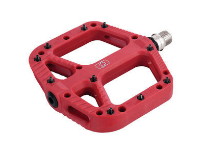 Oxford Loam 20 Nylon Flat Pedals  Red  click to zoom image