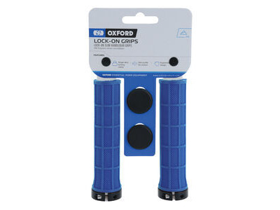 Oxford Lock On Slim Grips  Blue  click to zoom image