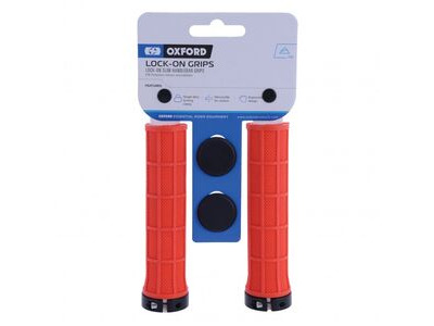 Oxford Lock On Slim Grips  Red  click to zoom image