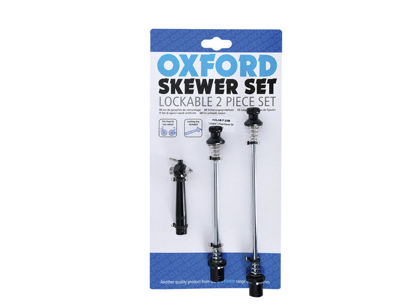 Oxford Lockable 2 Piece Skewer Set - Black click to zoom image